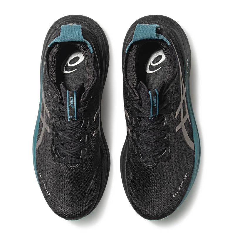 Asics Gel-Nimbus 27 Black / Metallic Silver / Teal