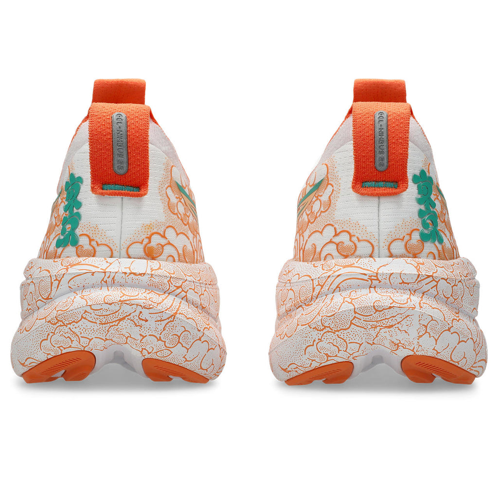 Asics Gel-Nimbus 27 White / Orange / Cloud Print