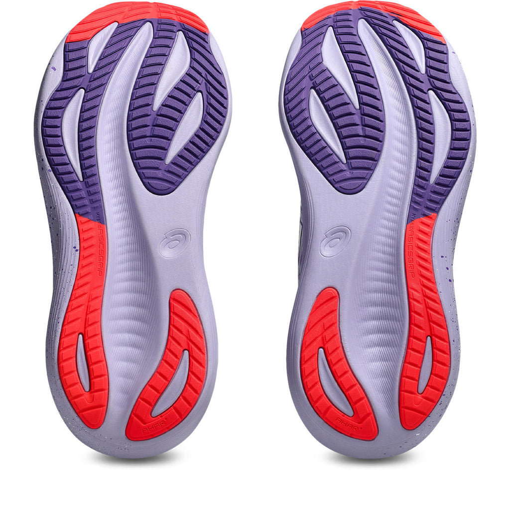 Asics Gel-Nimbus 28 – White/Lavender/Red Running Shoe
