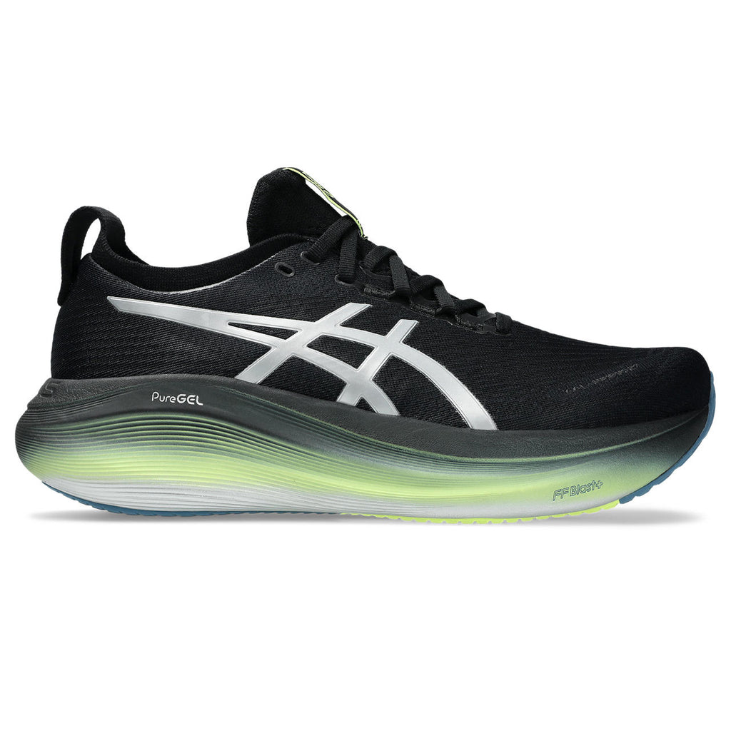 Asics Gel-Nimbus 28 – Black/Silver/Lime Running Shoe