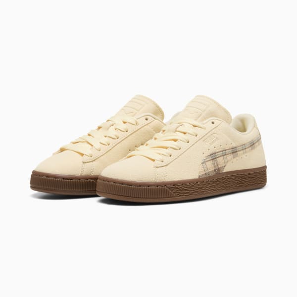 Puma Suede — Cream / Plaid