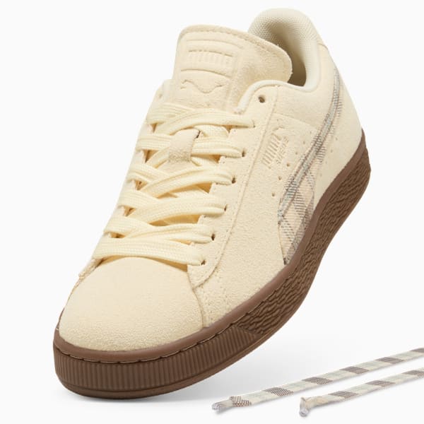 Puma Suede — Cream / Plaid