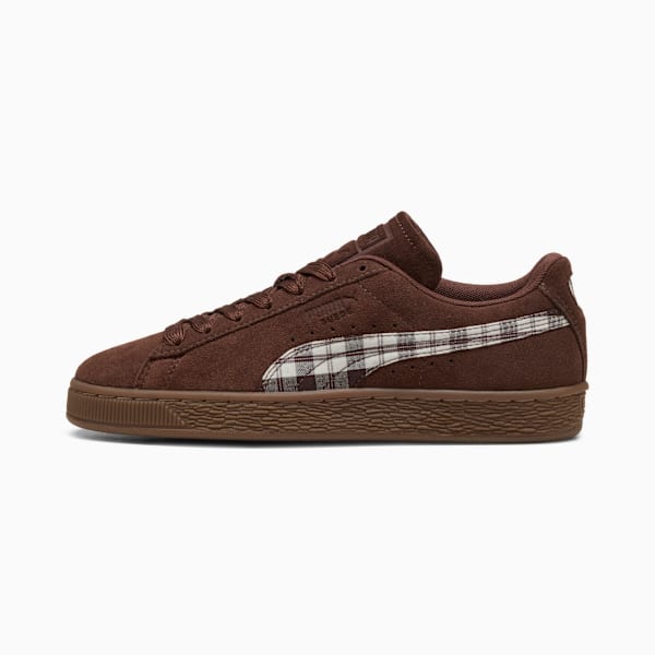 Puma Suede — Dark Brown / Plaid