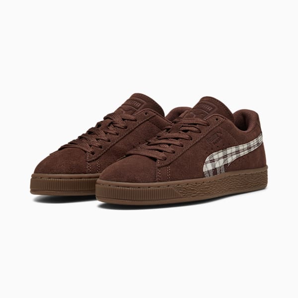 Puma Suede — Dark Brown / Plaid