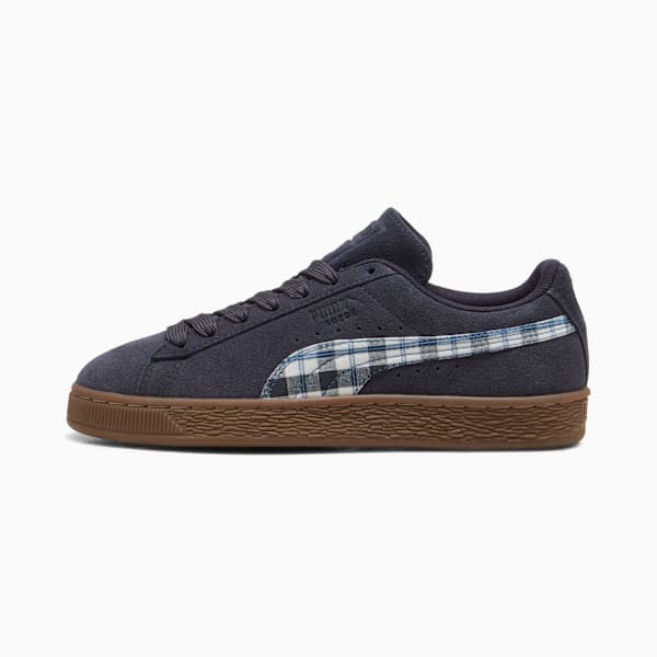 Puma Suede — Navy Blue / Plaid