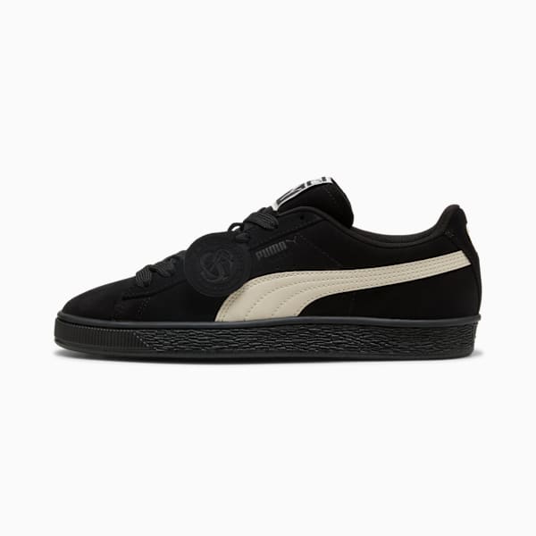 Puma Suede — Black / Beige / Badge