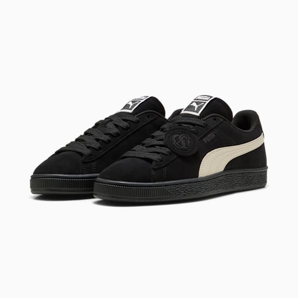 Puma Suede — Black / Beige / Badge