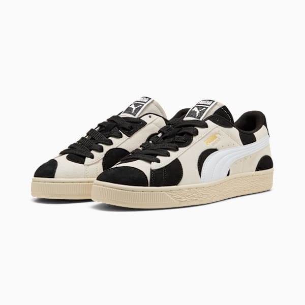 Puma Suede — Cream / Black / Polka Dot