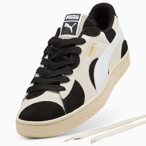 Puma Suede — Cream / Black / Polka Dot