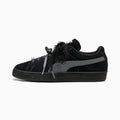 Puma Suede — Black / Lace Ribbon / Pearl