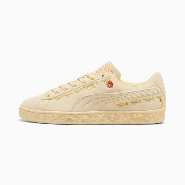 Puma Suede — Cream / Floral Embroidery