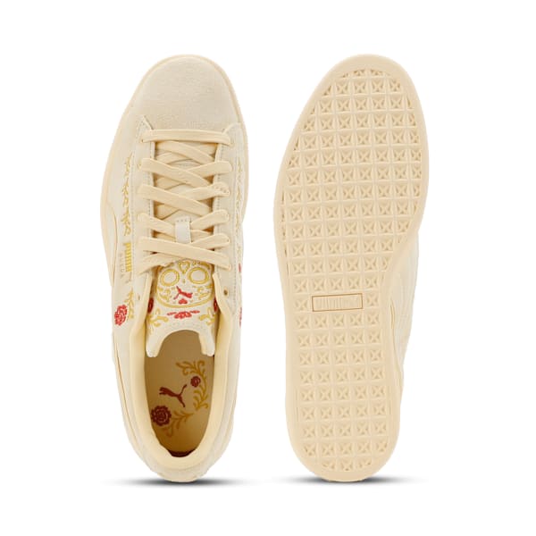Puma Suede — Cream / Floral Embroidery