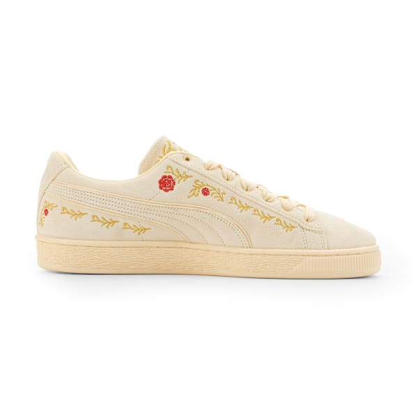 Puma Suede — Cream / Floral Embroidery