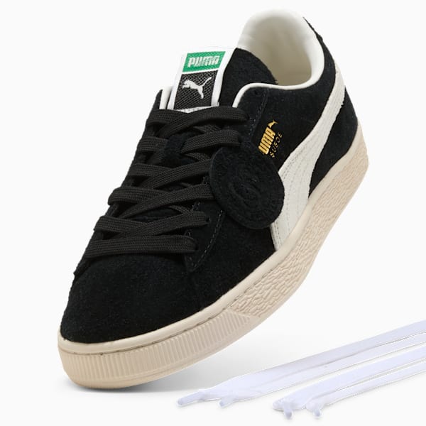 PUMA Suede Classic Black-Off White Rose Badge