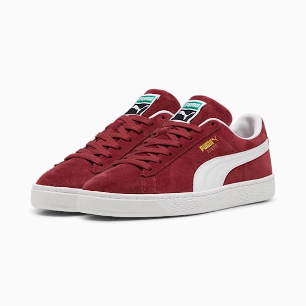 PUMA Suede Classic Burgundy-White-Gold