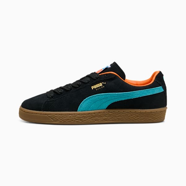 PUMA Suede Classic Black-Teal-Orange Gum Sole