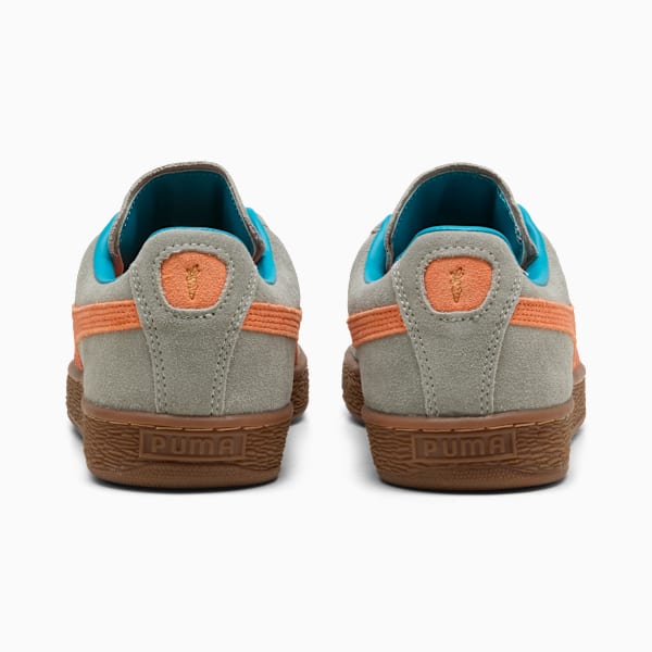 PUMA Suede Classic Grey-Orange-Teal Gum Sole