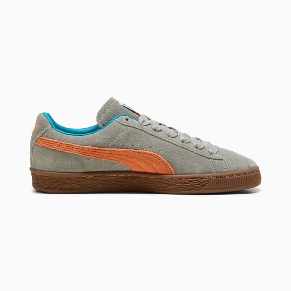 PUMA Suede Classic Grey-Orange-Teal Gum Sole