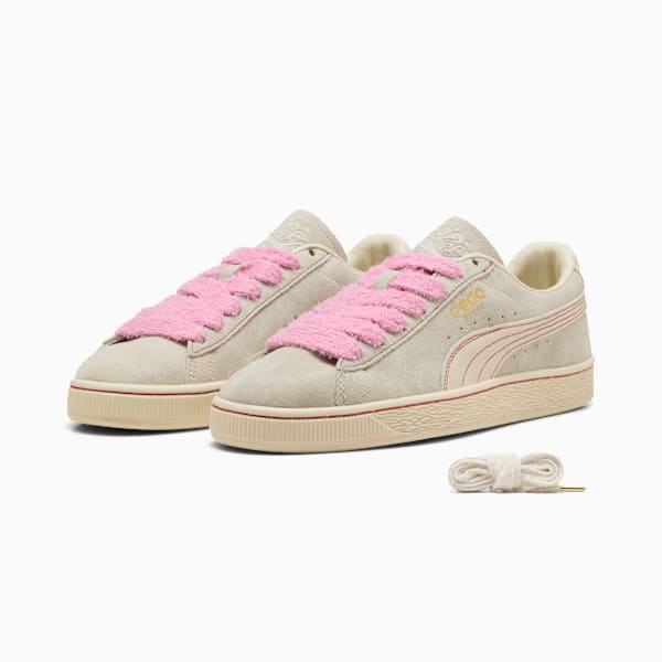 PUMA Suede Vintage Beige-Pink Laces