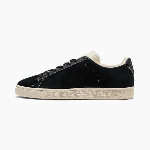 PUMA Suede Vintage Black-Off-White Stitch