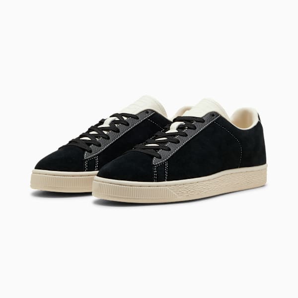 PUMA Suede Vintage Black-Off-White Stitch