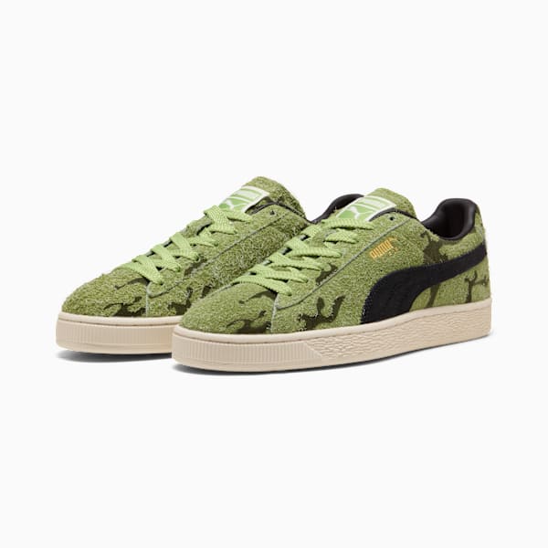 PUMA Suede Camo Green-Black-Vintage Off-White
