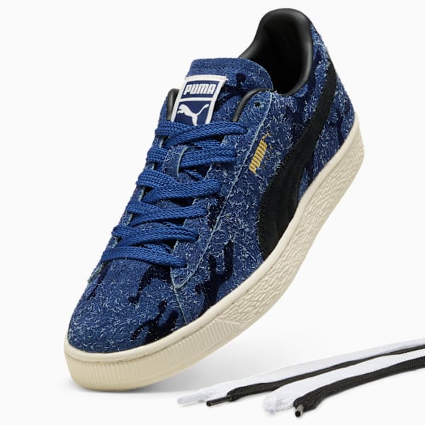 PUMA Suede Blue Camo‑Black‑Vintage Off‑White