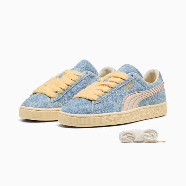 PUMA Suede Denim Blue-Vintage Cream-Gold