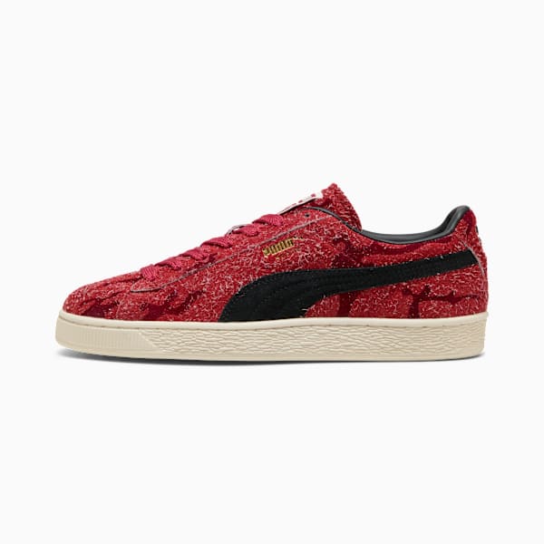 PUMA Suede Red Textured Camo-Black-Vintage Off-White