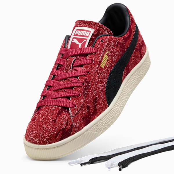 PUMA Suede Red Textured Camo-Black-Vintage Off-White