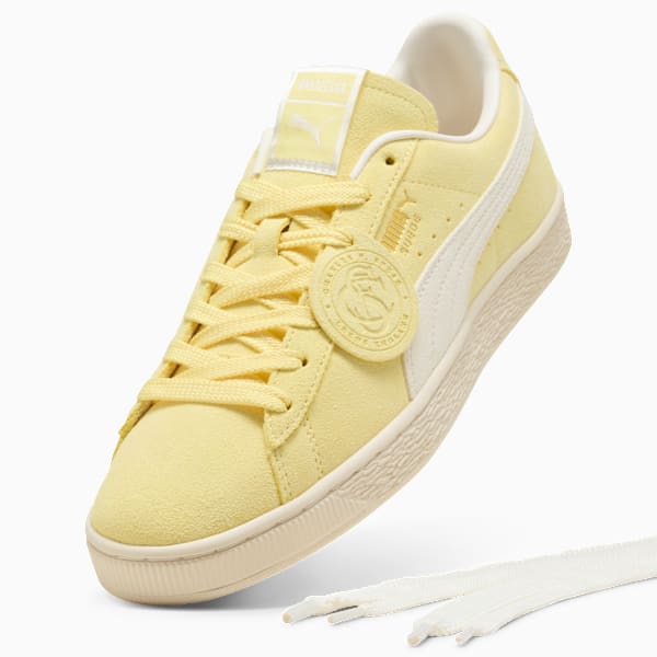 PUMA Suede Vintage Pastel Yellow-Off-White Badge-Gum Sole