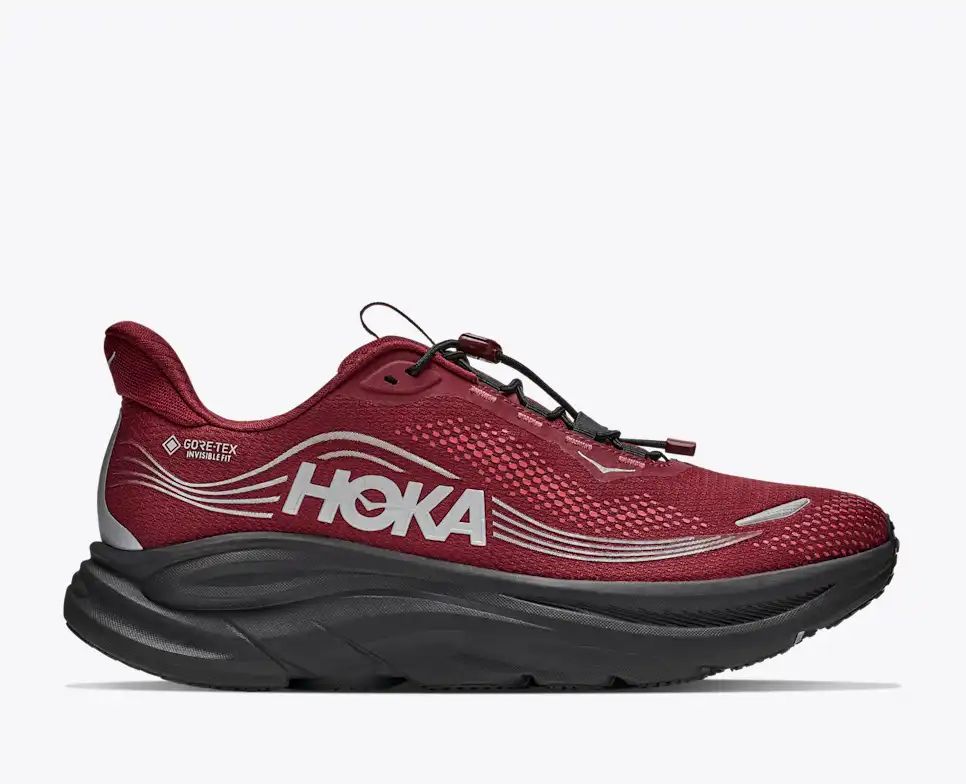 Hoka Speedgoat 6 GTX — Burgundy Red / Silver
