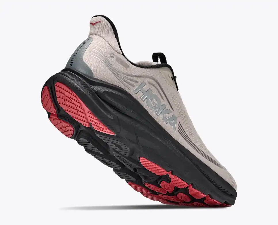 Hoka Speedgoat 6 GTX — Beige / Silver / Red