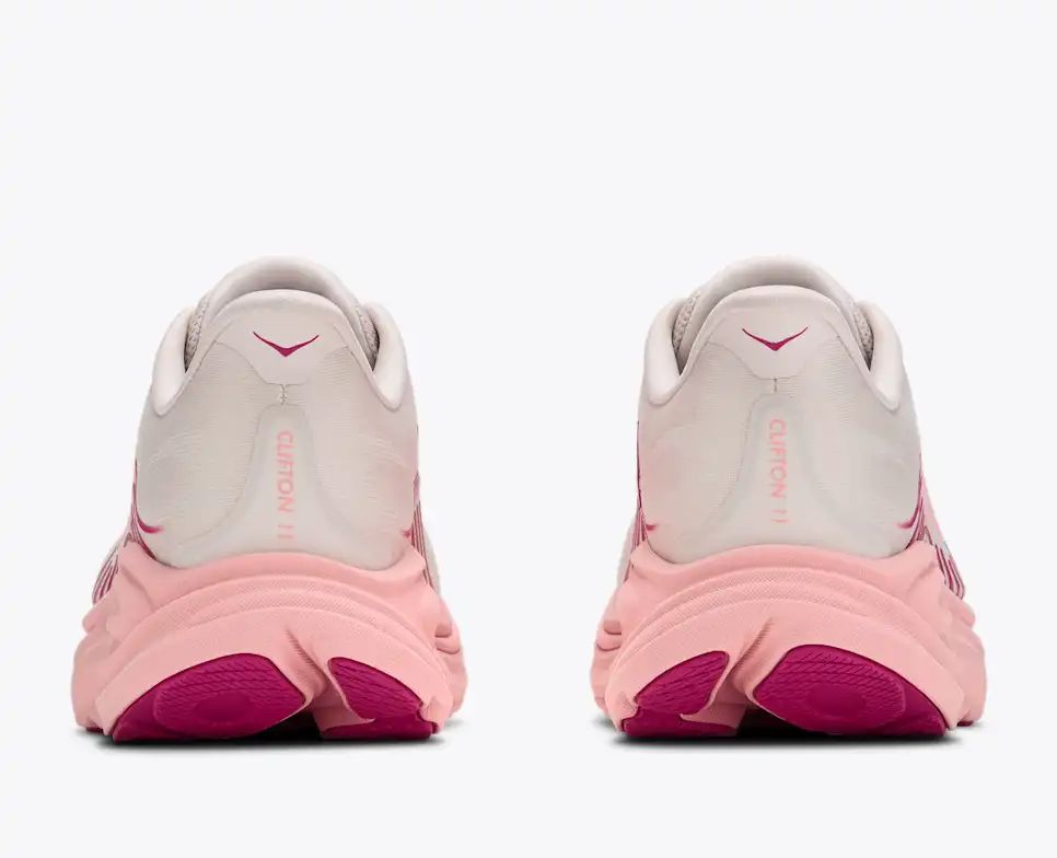 Hoka Bondi 8 — Cream / White / Pink