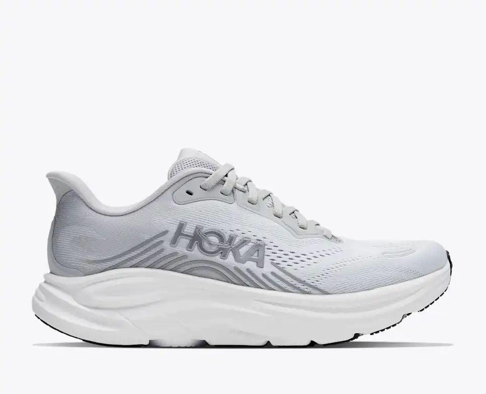 Hoka Bondi 8 — Light Gray / White