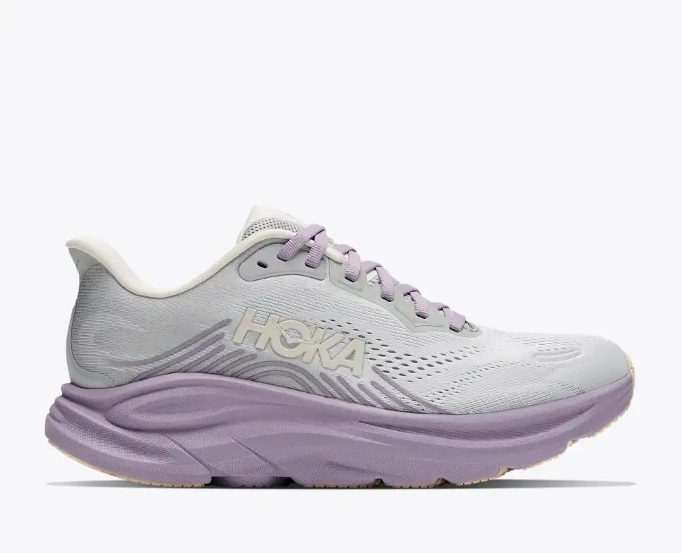 Hoka Bondi 8 — Light Gray / Lavender Purple