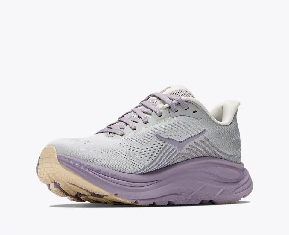 Hoka Bondi 8 — Light Gray / Lavender Purple