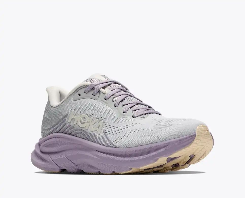 Hoka Bondi 8 — Light Gray / Lavender Purple