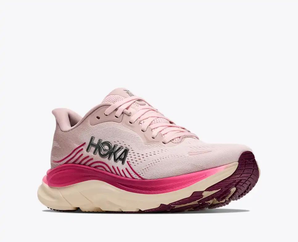 Hoka Bondi 8 — Light Pink / Magenta / Cream