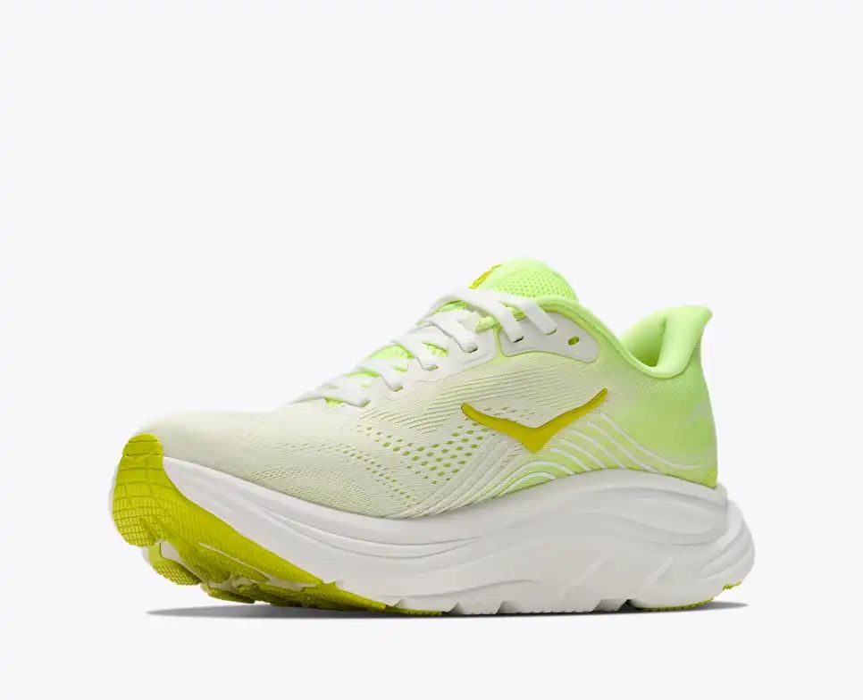 Hoka Bondi 8 — White / Lime Green