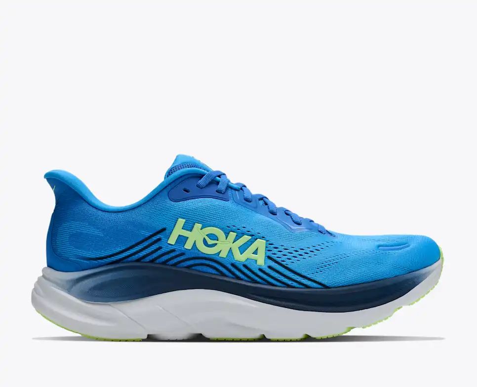 Hoka Bondi 8 — Bright Blue / Lime Green