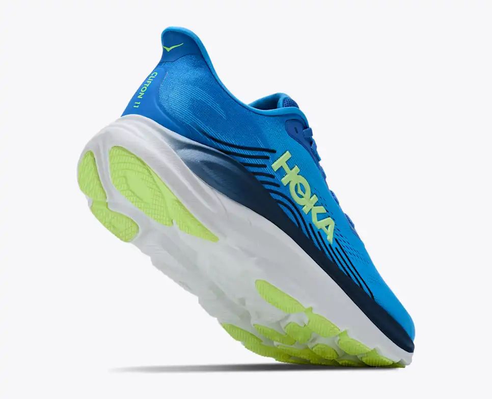 Hoka Bondi 8 — Bright Blue / Lime Green