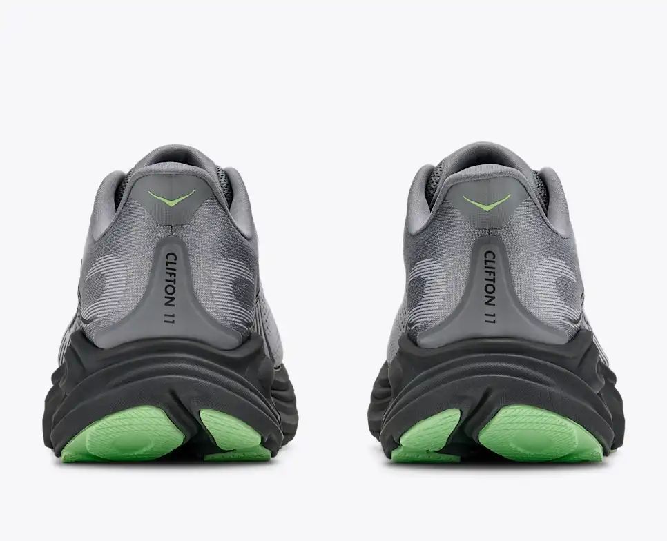 Hoka Bondi 8 — Light Gray / Dark Gray / Lime Green