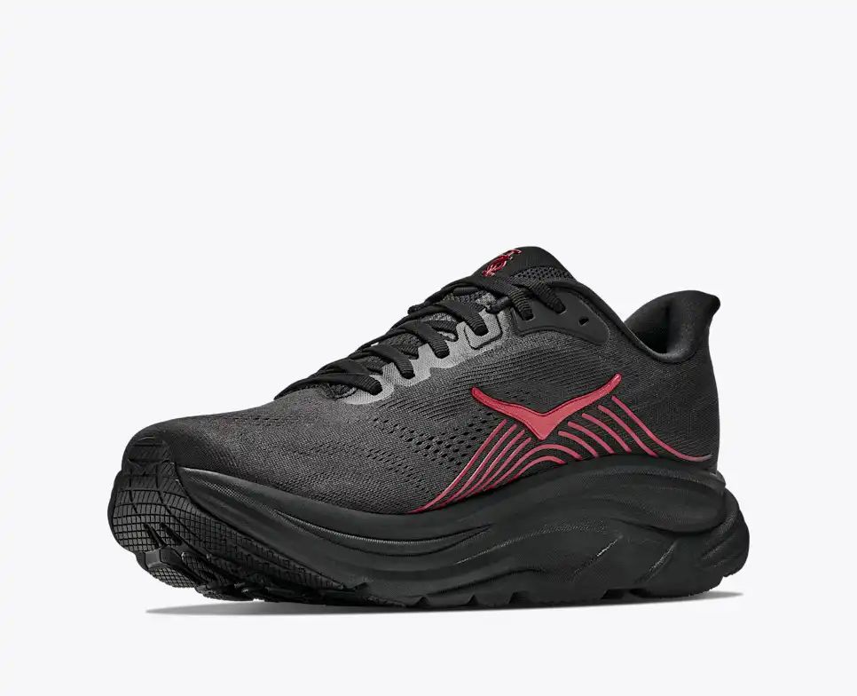 Hoka Bondi 8 — Black / Silver / Burgundy