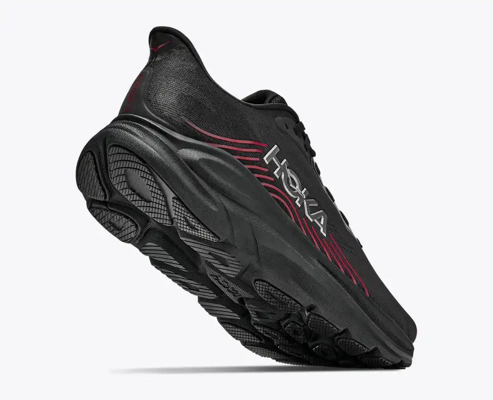 Hoka Bondi 8 — Black / Silver / Burgundy
