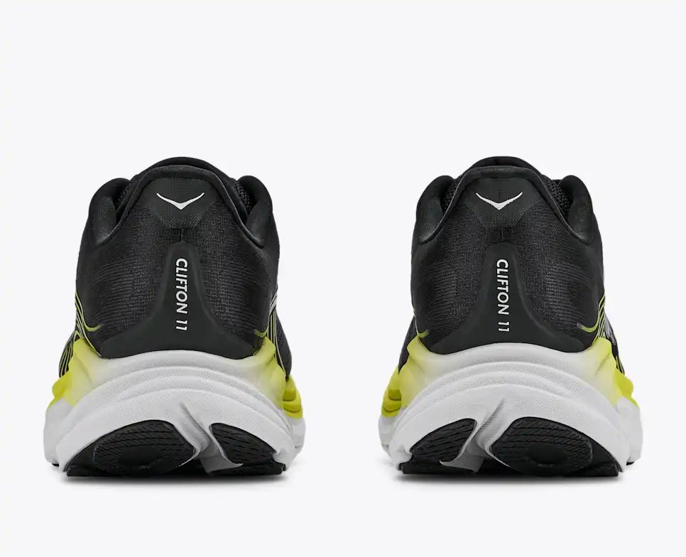 Hoka Bondi 8 — Black / Silver / Lemon Yellow