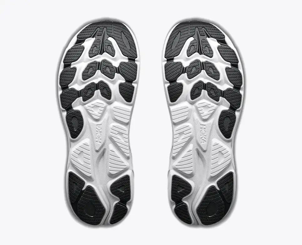 Hoka Bondi 8 — Black / Silver / Lemon Yellow