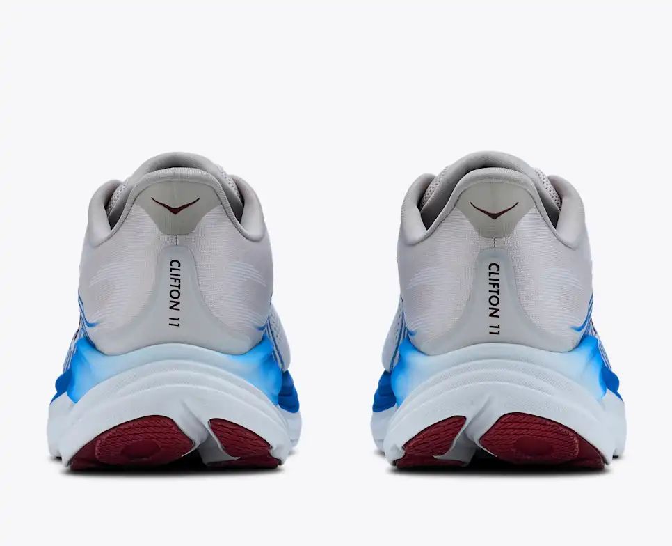 Hoka Bondi 8 — Off-White / Bright Blue / Burgundy