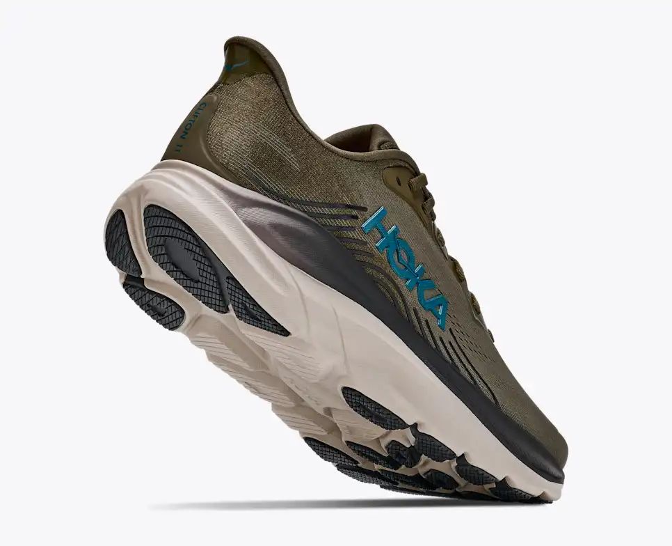 Hoka Bondi 8 — Olive Green / Teal / Beige
