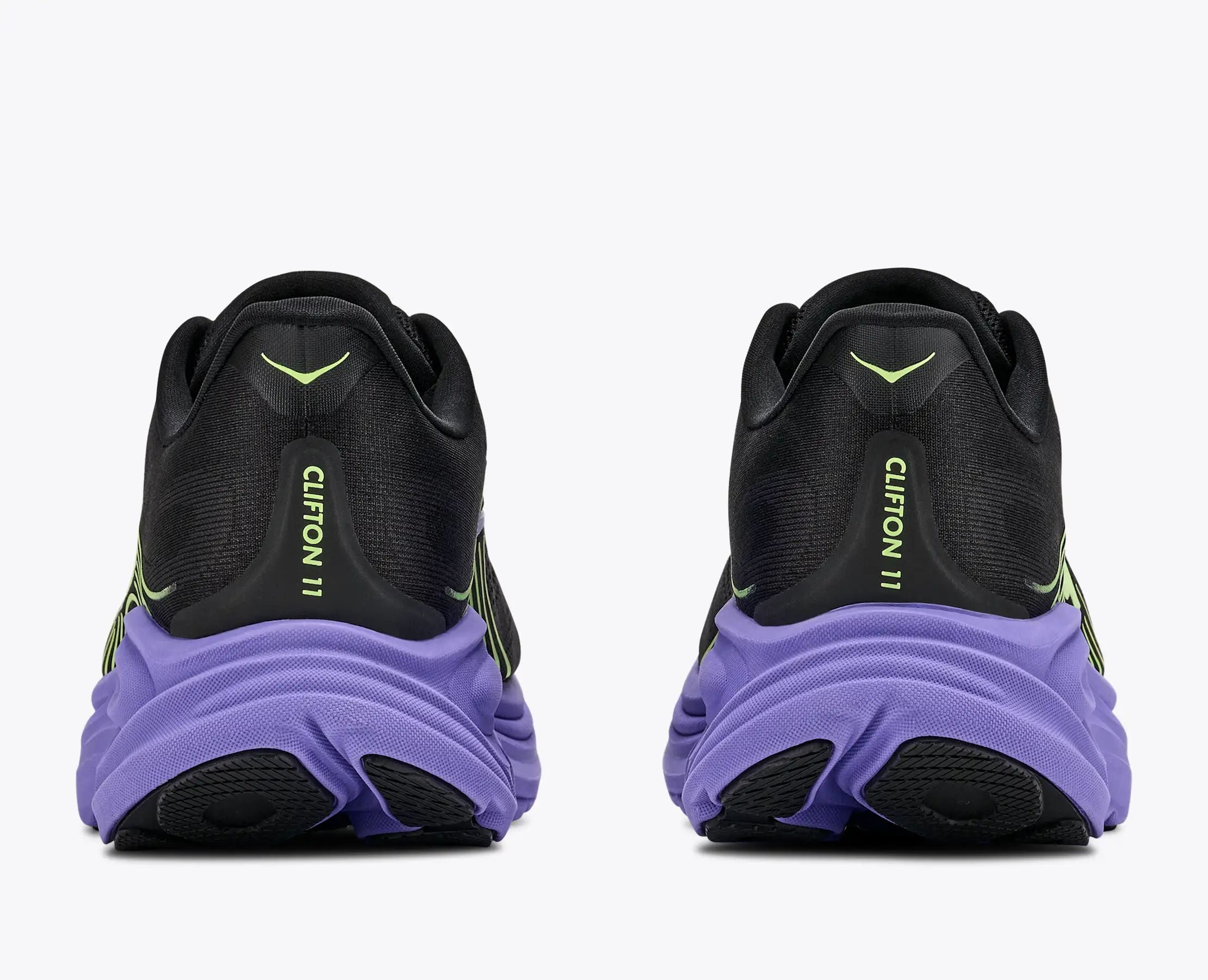 Hoka Bondi 8 — Black / Light Green / Purple